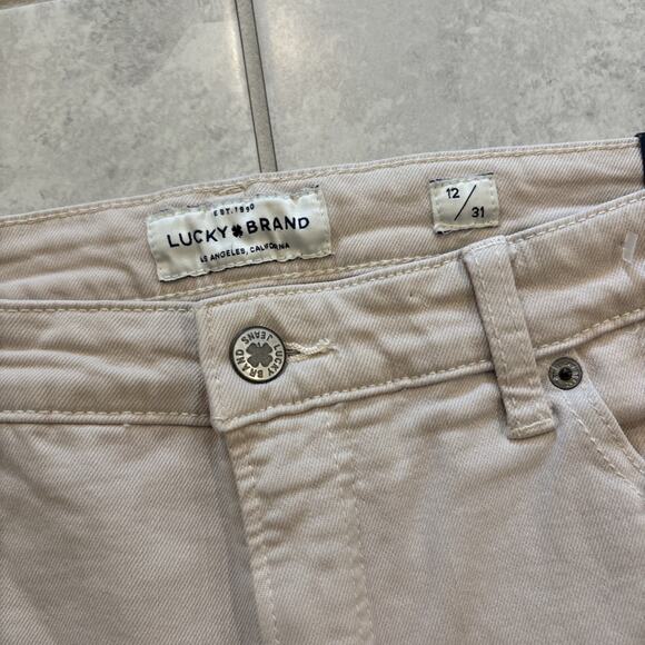 Lucky Brand Bridgette Women's Jeans Cropped Flare Leg Denim Light Pink Sz 31/26 - Picture 3 of 6